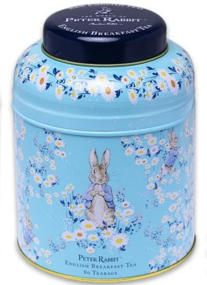 Peter Rabbit Daisies Tea Caddy with 80 English Breakfast Tea Bags