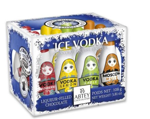 Assorted Ice Vodka Liqueurs in Dark Chocolate - 108g