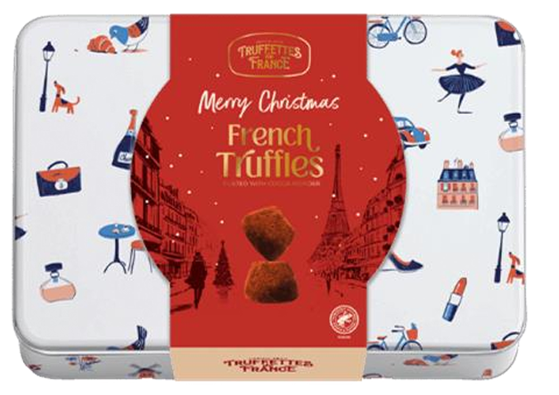 Truffettes De France Fine Truffles in Christmas Gift Tin - 500g