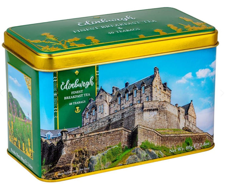 Edinburgh Castle Tea Tin With 40 English Breakfast Teabags