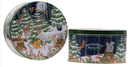 Woodland Scene Reusable Cake Tin with Assorted Biscuit Selection - 500g