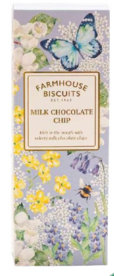 English Garden Gift Box with Milk Choc Chip Biscuits -150g