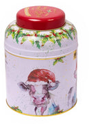 Festive Cow Tea Caddy with 80 English Afternoon Tea Bags