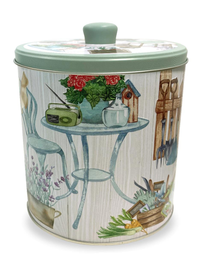 Garden Retreat Round Tin with Assorted Biscuits - 300g