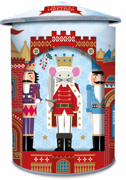 Nutcracker Musical Tin with Mini Clotted Cream Biscuits - 200g