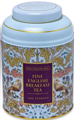Song Thrush Powder Blue Caddy with 240 English Breakfast Tea Bags
