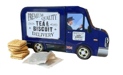 Delivery Van Gift Tin with Tea & Biscuits - 200g