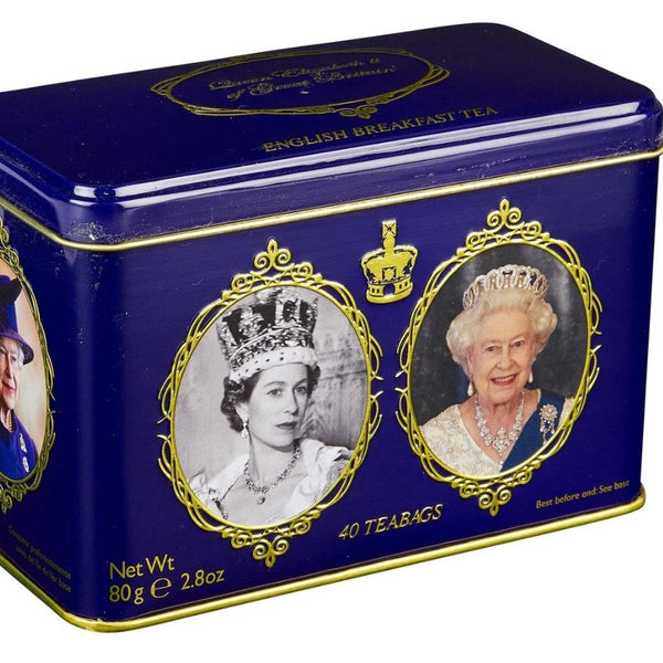 Queen Elizabeth II Tin with 40 English Breakfast Teabags