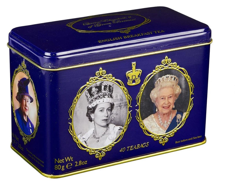 Queen Elizabeth II Tin with 40 English Breakfast Teabags