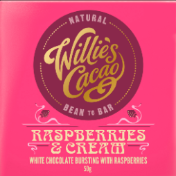 Raspberries & Cream White Chocolate - 50g