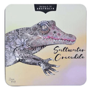 Animals of Australia Saltwater Crocodile Embossed Tin with Lemon Myrtle Shortbread