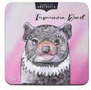 Animals of Australia Tasmanian Devil Embossed Tin with Macadamia Butter Shortbread