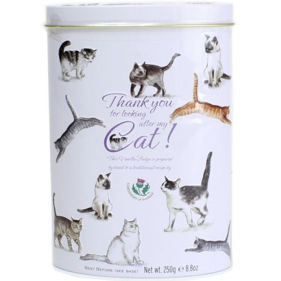 Thank You For Looking After My Cat - Gift Tin with Vanilla Fudge 250g