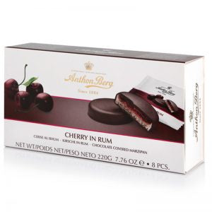 Cherry in Rum Chocolate Covered Marzipan  - 8 Pieces