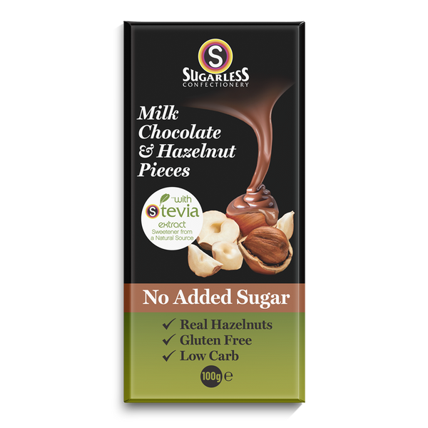 Milk Chocolate with Hazelnut Pieces - 100g