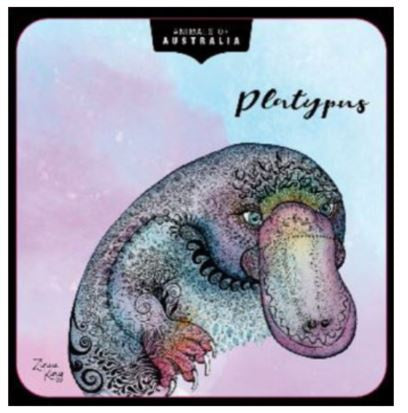 Animals of Australia - Platypus Embossed Tin with Macadamia Butter Finger Biscuits - 150g