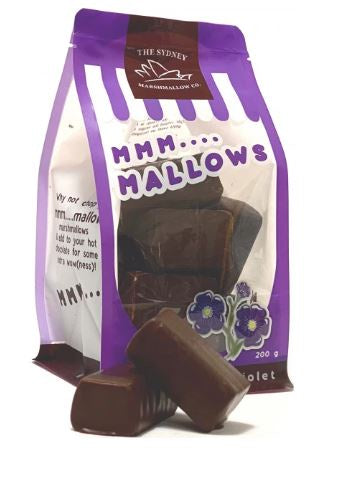 Dark Chocolate Coated Violet Marshmallow - 200g