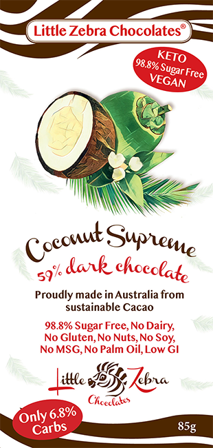 Coconut Supreme, Dark Chocolate 85g