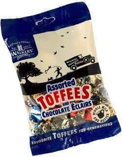 Walker's Toffee's and Chocolate Eclairs - 150g Bag